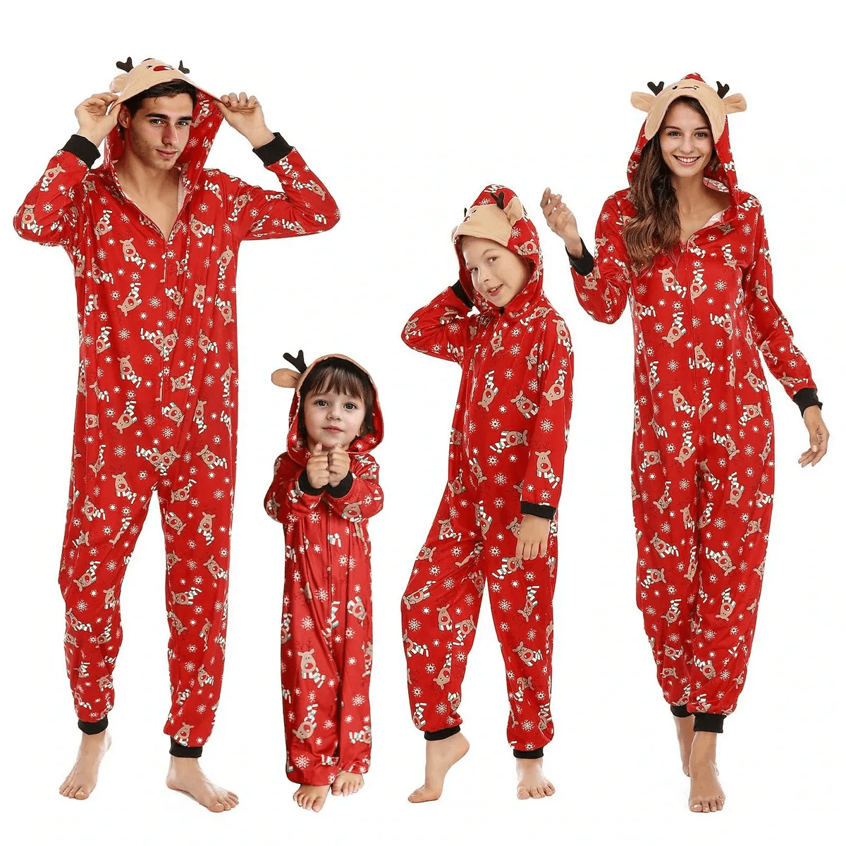 Julepyjamas jumpsuit dame - Match hele familien